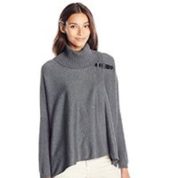 Calvin Klein Sweater Cape with Buckle - Picture 1 of 6